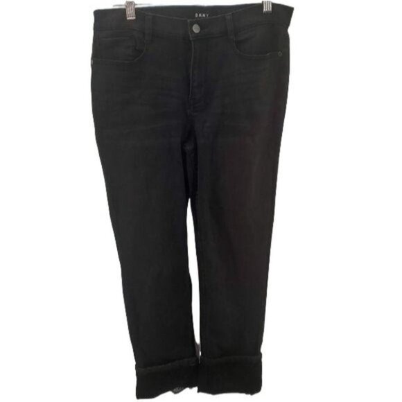 Dkny Pants - DKNY Black Capri With Lace Detail